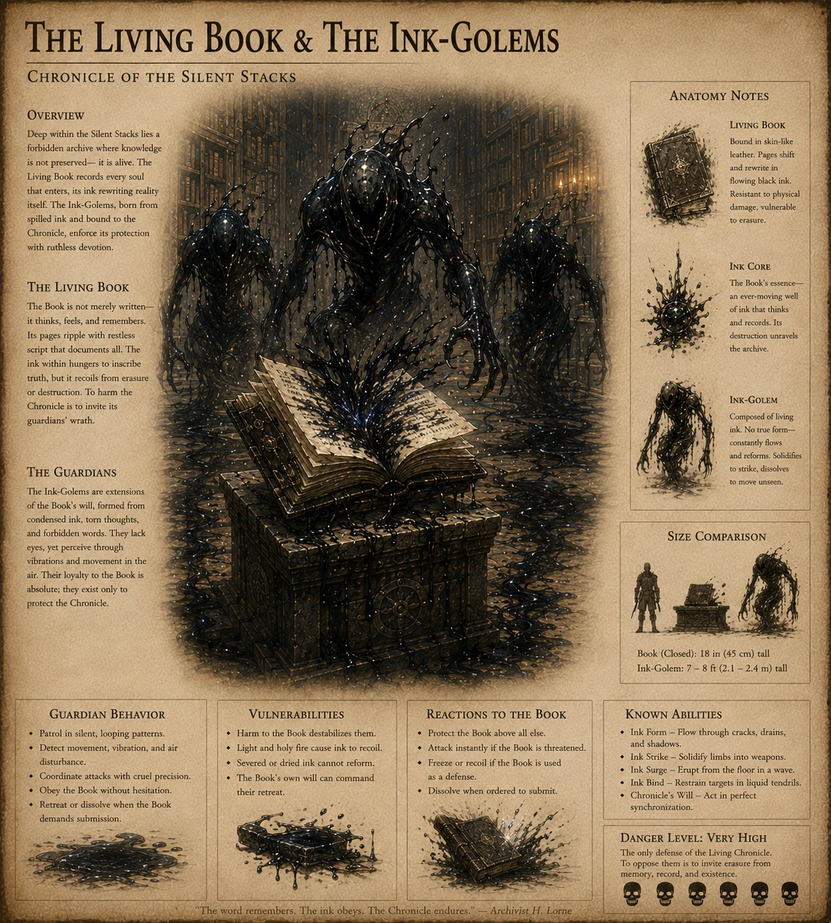 The Living Book And The Ink Golems
